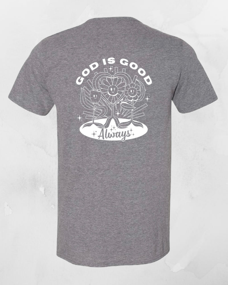 God is Good T-Shirt - Grey - Christian Bracelets and Apparel - In His Name Company Products
