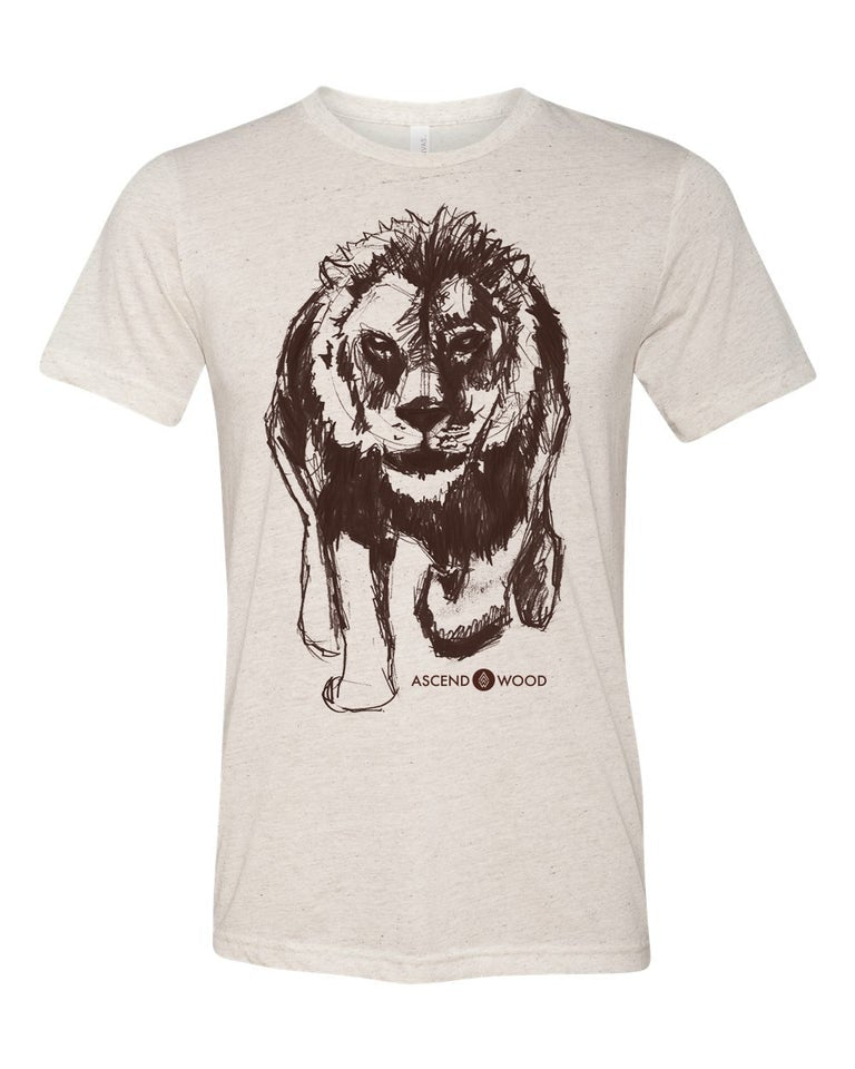 Hand Drawn Bold Lion Shirt - Christian Apparel and Accessories - Ascend Wood Products