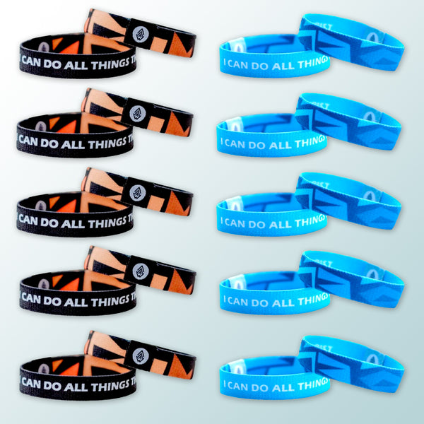 Philippians 4:13 - 10-Pack Reversible Bracelets - Christian Bracelets and Apparel - In His Name Company Products