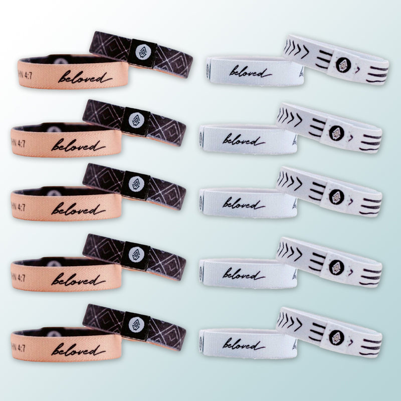 Beloved 10-Pack Reversible Bracelets - Christian Apparel and Accessories - Ascend Wood Products