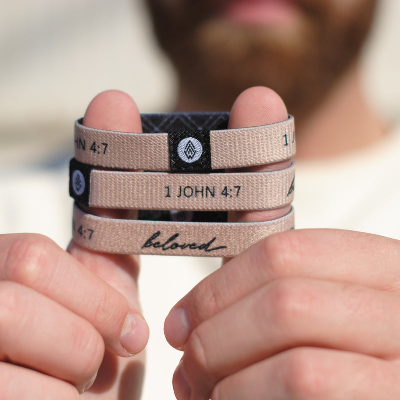 Beloved Reversible Wristband - Tan - Christian Apparel and Accessories - Ascend Wood Products