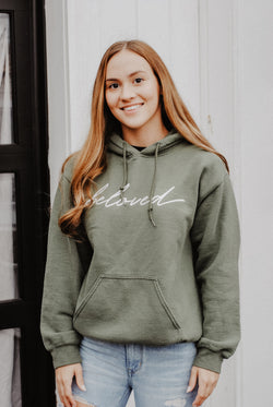 Beloved Hoodie - Olive (Unisex) - Christian Apparel and Accessories - Ascend Wood Products